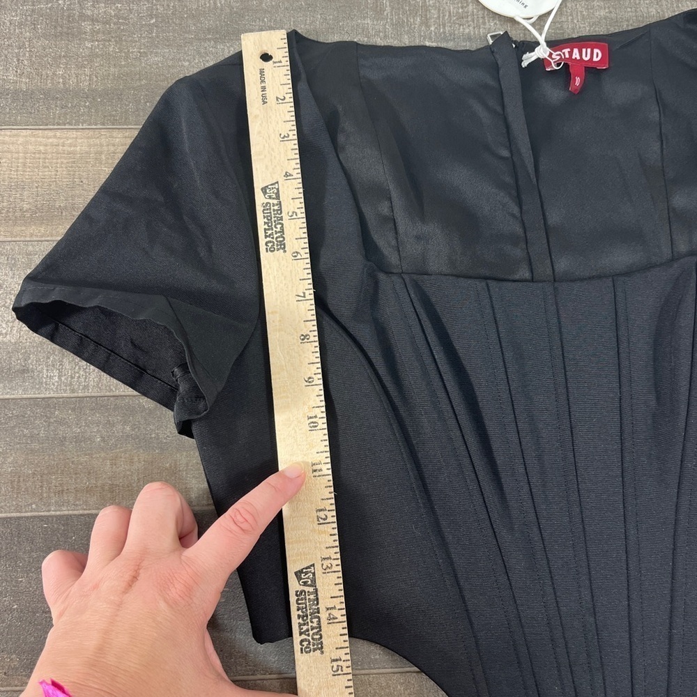 NEW Staud Peony Black Corset Top - Picture 10 of 12